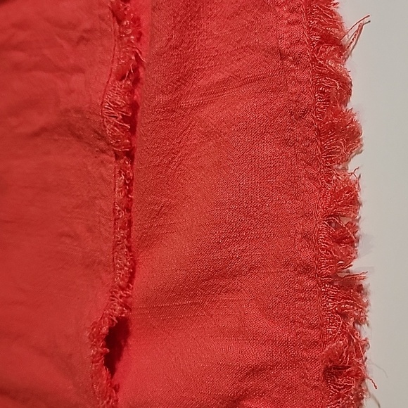 Umgee Top Blouse Popover Pullover Short Sleeve Collared Linen Cotton High Low S - Picture 12 of 15